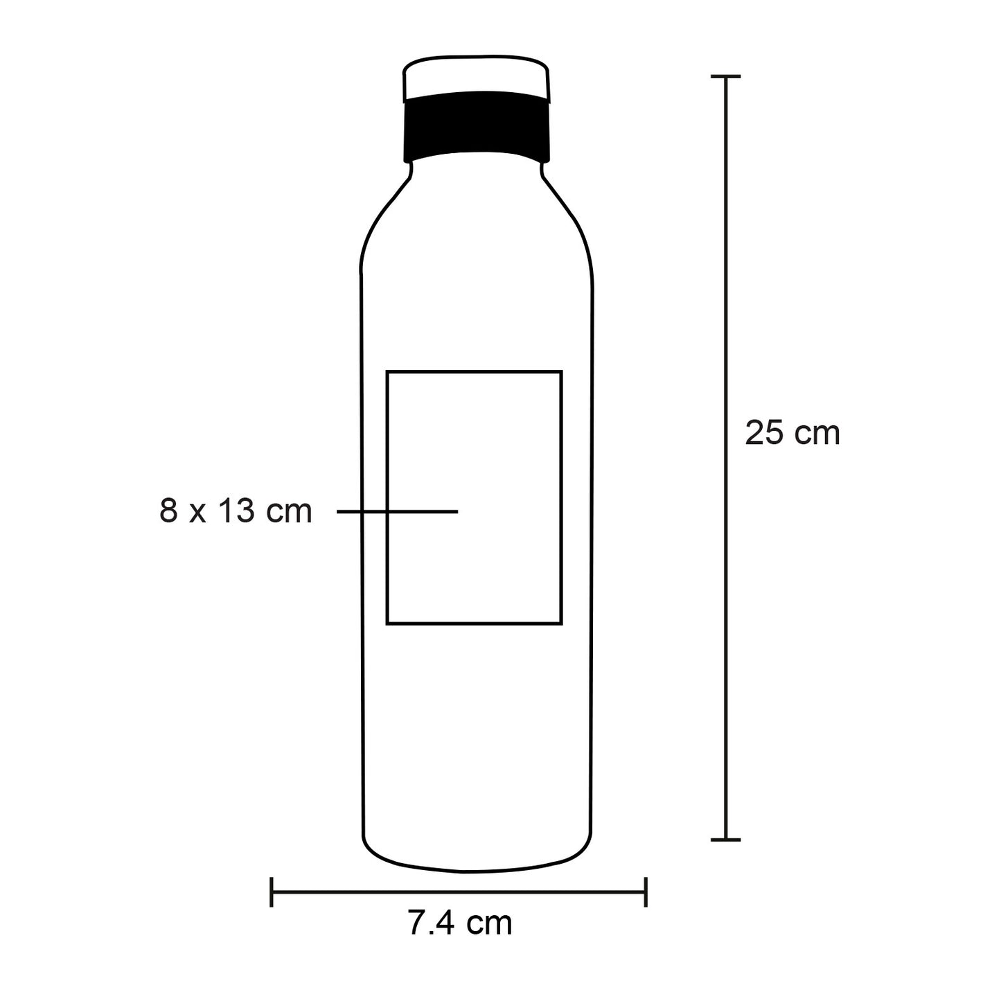 Cilindro de plástico - 800 ml