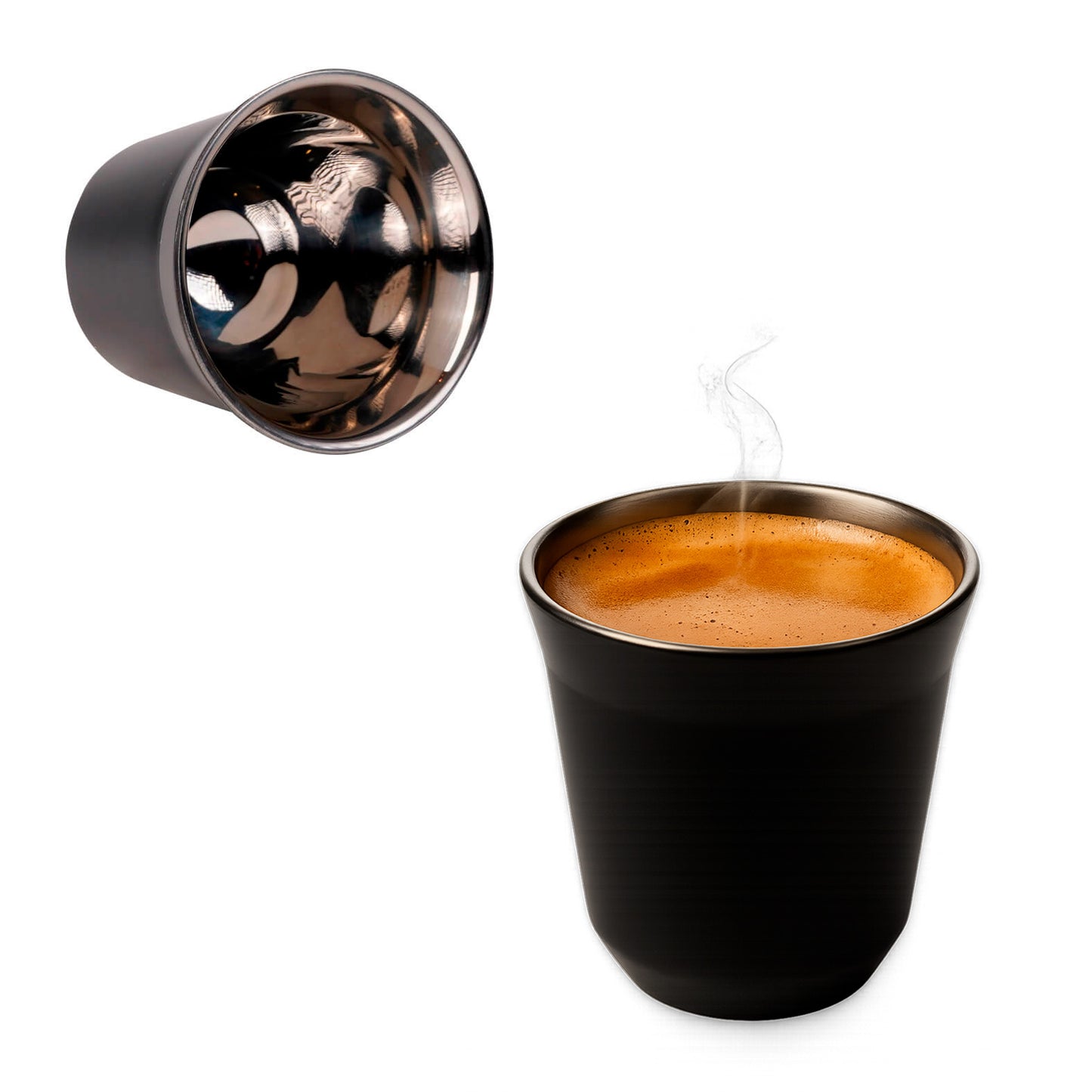 Taza para café Espresso de acero inoxidable