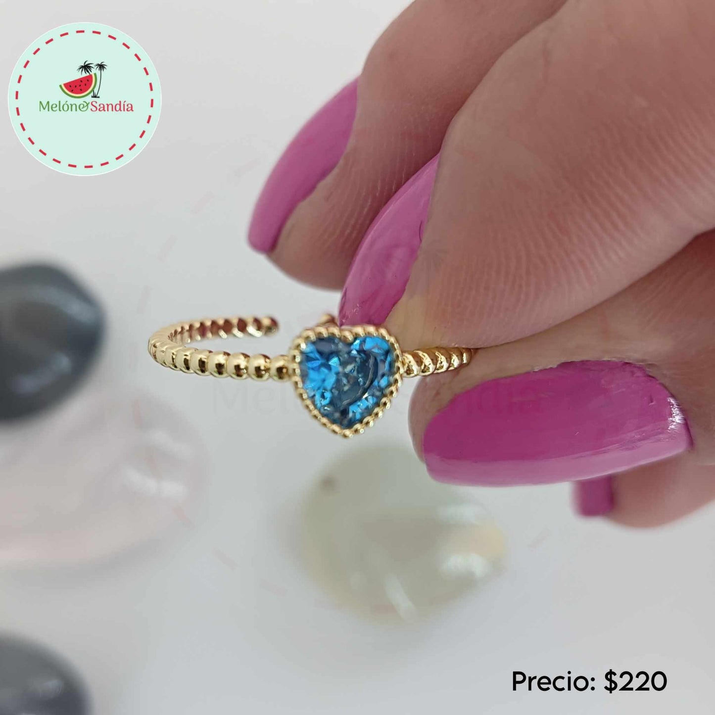 Anillo Brillante Corazón