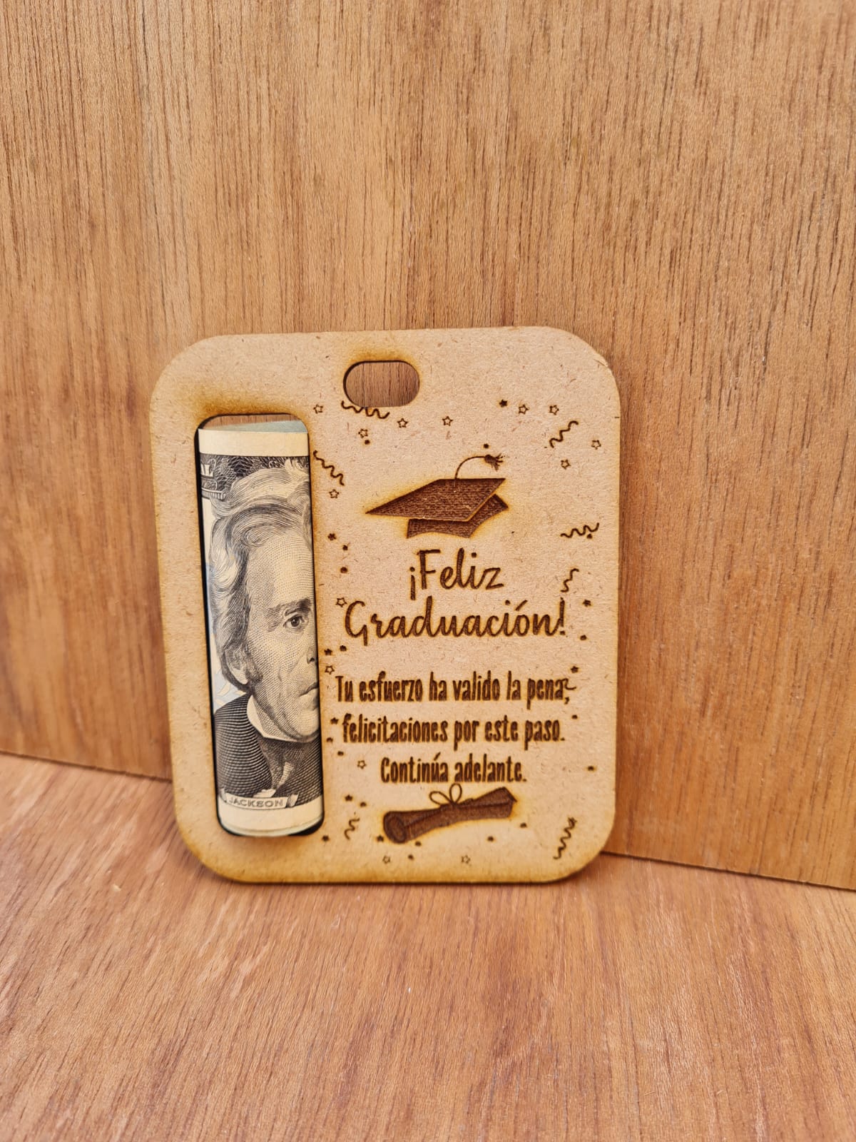 Porta Billete para graduados - MDF
