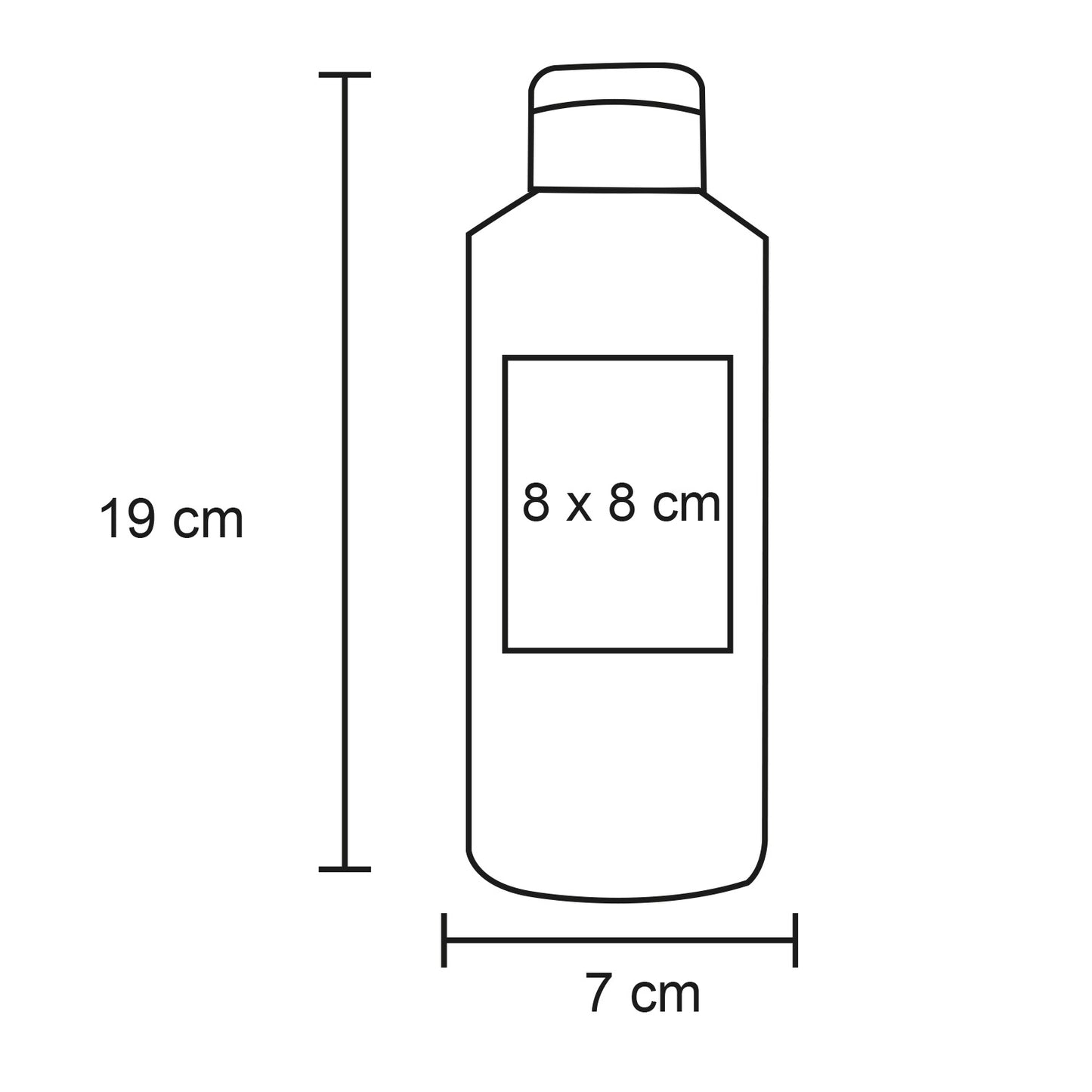 Cilindro de plástico de 500 ml