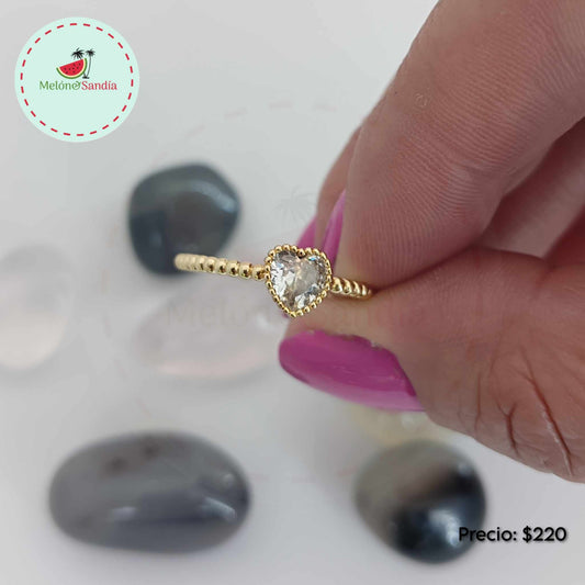 Anillo Brillante Corazón