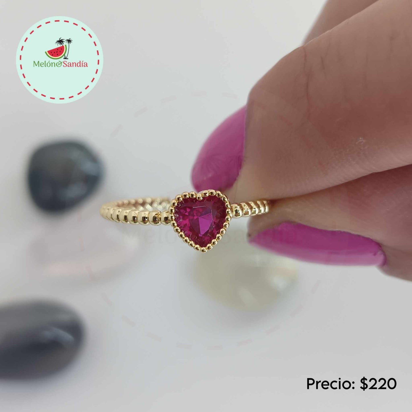 Anillo Brillante Corazón