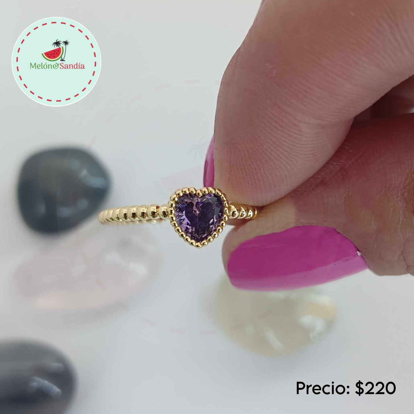 Anillo Brillante Corazón