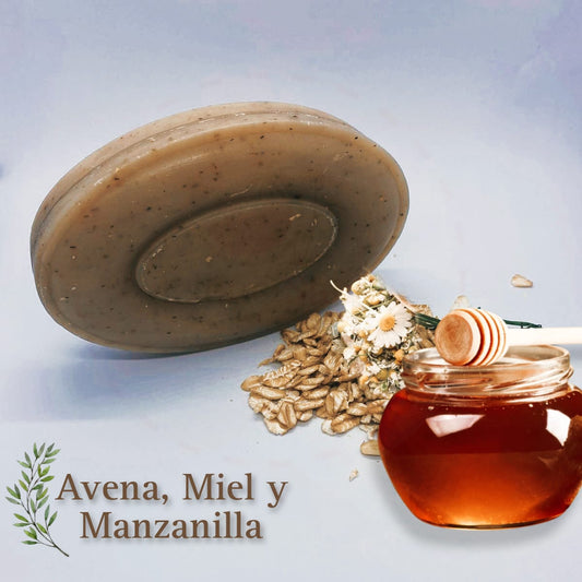 Jabón Natural de Avena, Miel y Manzanilla