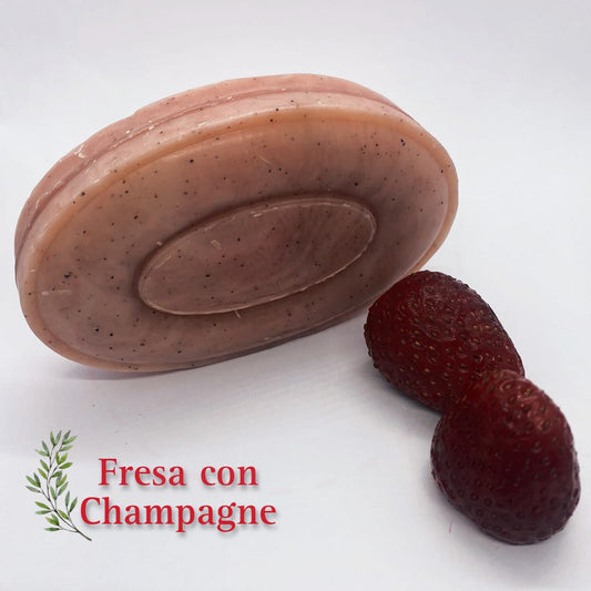 Jabón Natural de Fresas con Champagne