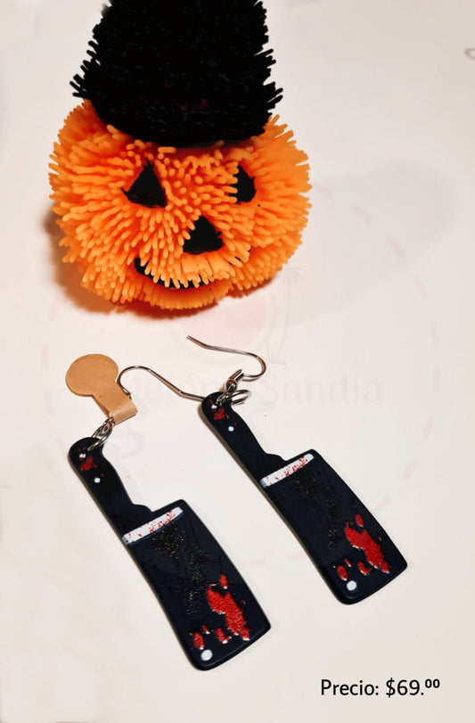 Aretes Hacha Halloween