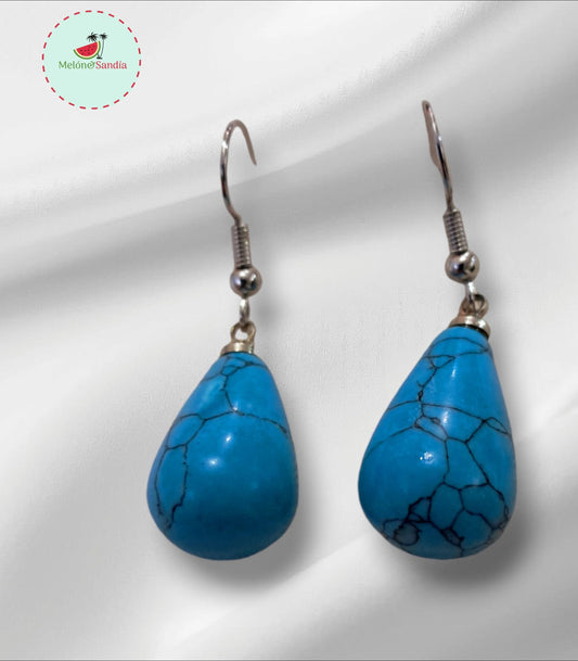 Aretes Gota Turquesa